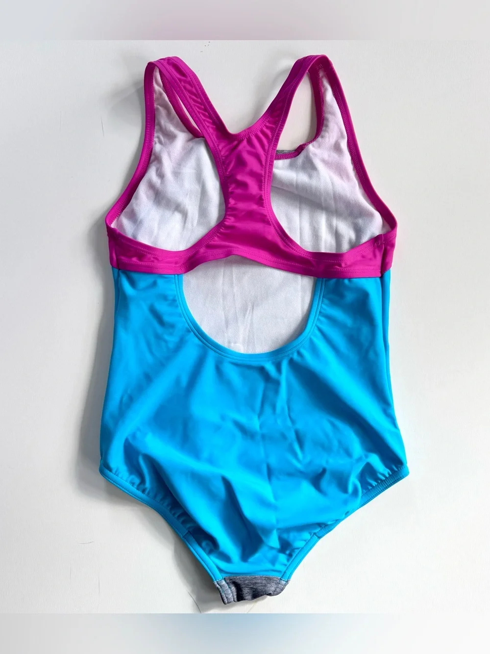 Speedo Girls Infinity Splice Thick Strap One Piece Swimsuit Size 12 Swimwear